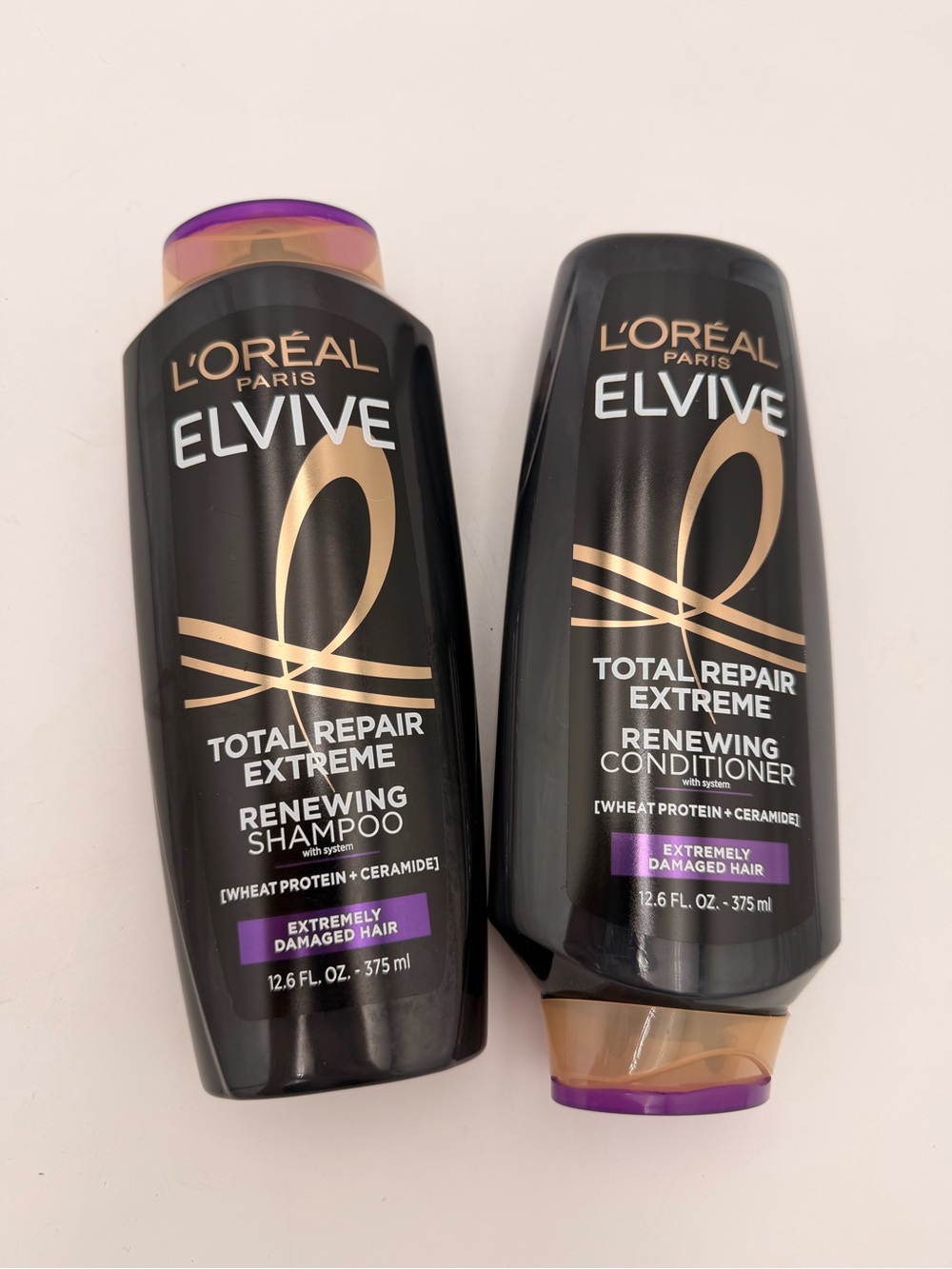 L'Oreal Elvive Total Repair Extreme Renewing Shampoo & Conditioner - Black/Gold